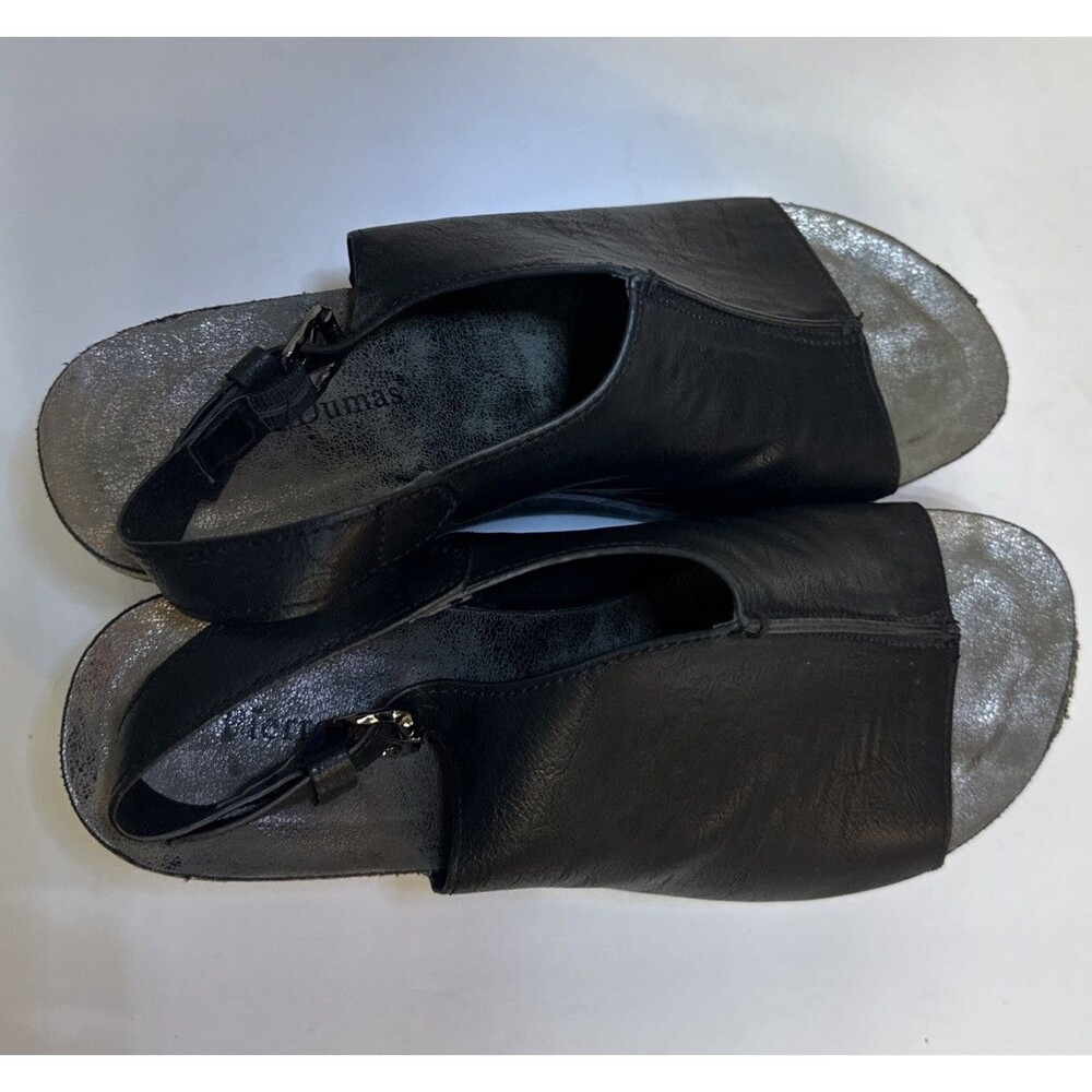 Pierre Dumas Women's Hester 14 Vegan Leather Black Platform Wedge 3.4” Heel 8.5M - Picture 5 of 8
